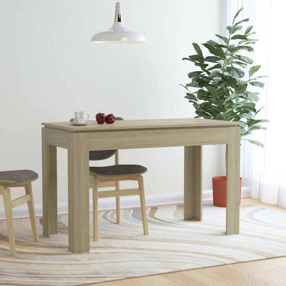 Vidaxl Jedálenský stôl, dub sonoma 120x60x76 cm, drevotrieska